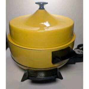 Vintage GE Electric Skillet Yellow Dome Lid B1SFC3TV
